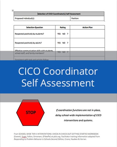 CICO Coordinator Self Assessment