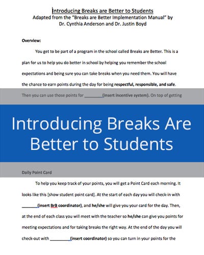 Introducing Breaks are Better to Students