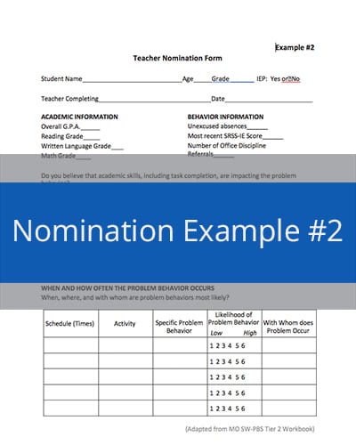 Nomination Example #2