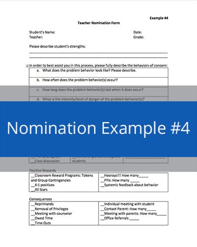 Nomination Example #4