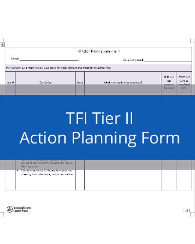 TFI Tier I Action Planning Form